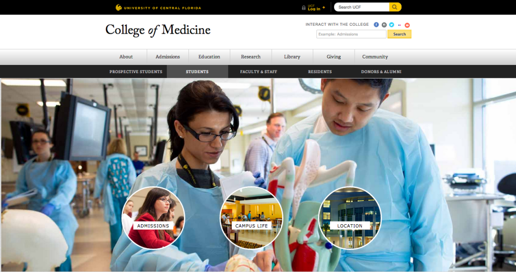 UCF College of Medicine screenshot