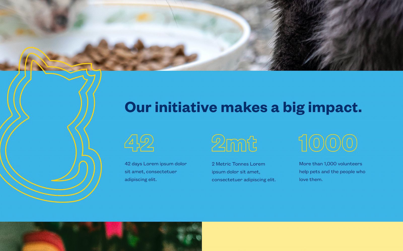 Screenshot from the Bideawee website. Has a bright light blue banner titled